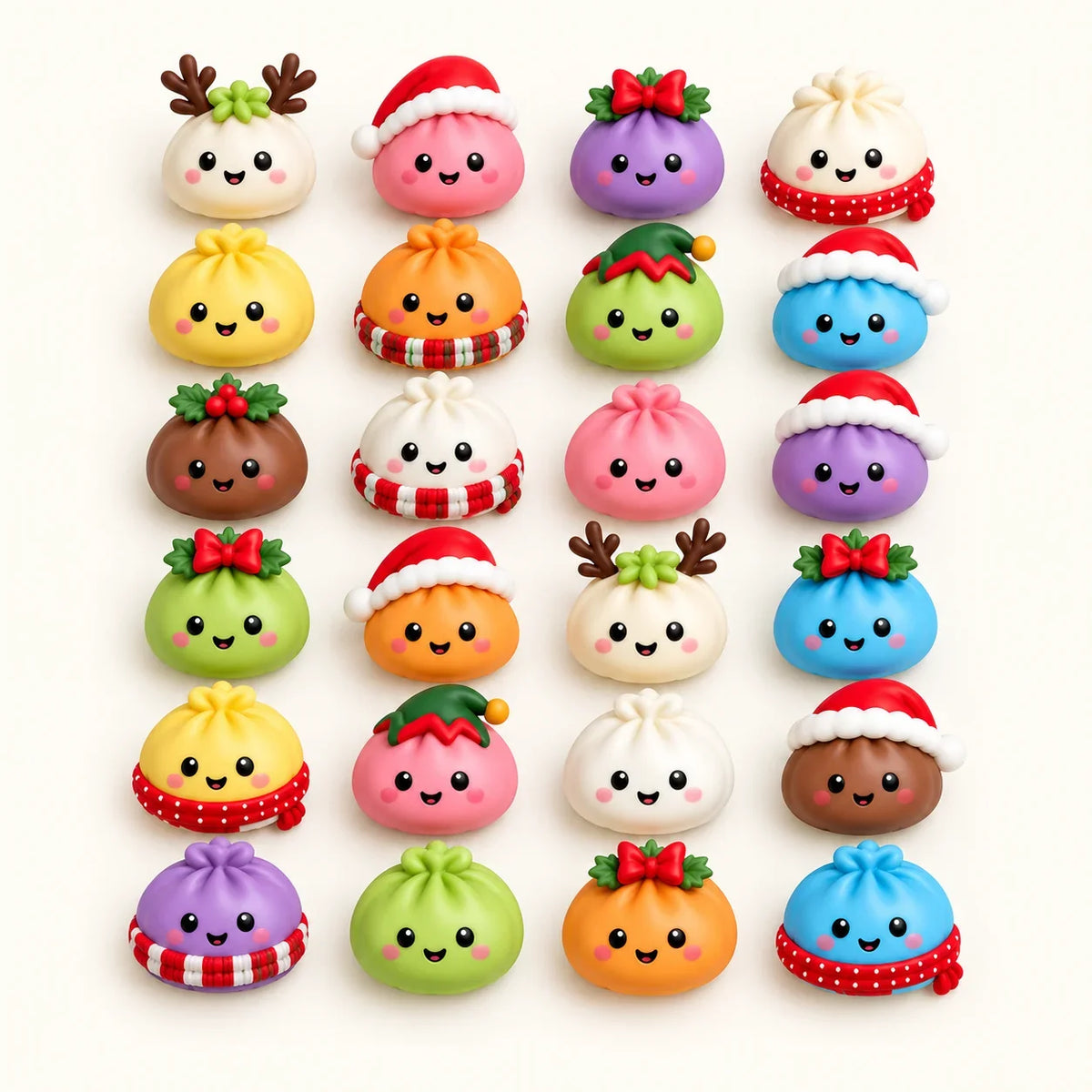 Coleção de 24 squishies de Natal